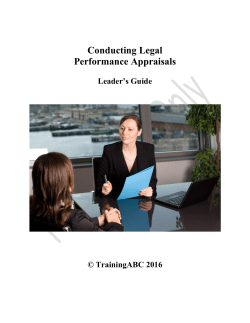 Conducting Legal Performance Appraisals