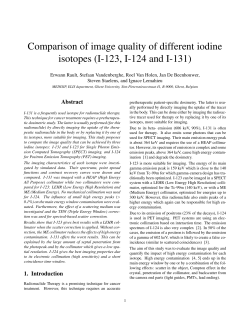 Comparison of image quality of different iodine isotopes (I