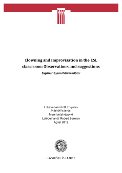 Clowning and improvisation in the ESL classroom