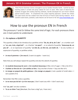 How to use the pronoun EN in French