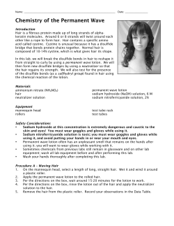 Chemistry of the Permanent Wave