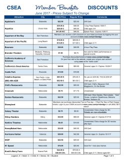 CSEA DISCOUNTS