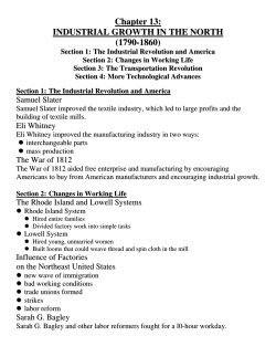 Chapter 13: INDUSTRIAL GROWTH IN THE