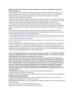 Mexico and other Latin American countries celebrate their Country`s