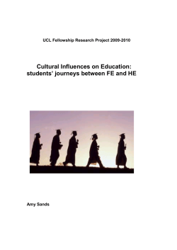 Cultural Influences on Education: students` journeys between FE
