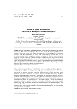 Boron in Wood Preservation A Review in its Physico