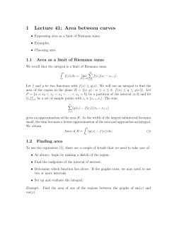 Area `twixt curves