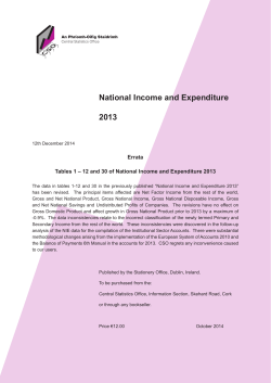 National Income and Expenditure 2013