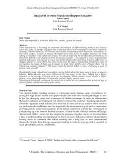 Impact of In-store Music on Shopper Behavior