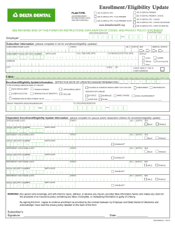 Enrollment Form - Delta Dental of Oklahoma