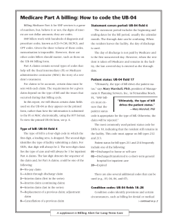 Medicare Part A billing: How to code the UB-04