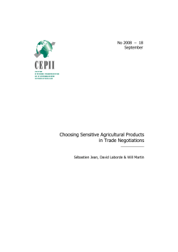 Choosing Sensitive Agricultural Products in Trade Negotiations