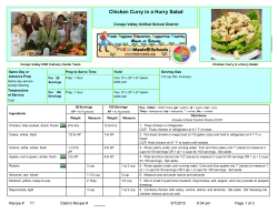 Chicken Curry in a Hurry Salad