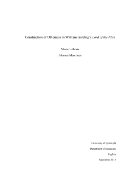 Construction of Otherness in Lord of the Flies