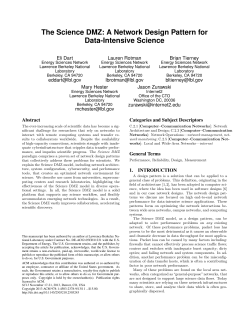The Science DMZ: A Network Design Pattern for Data