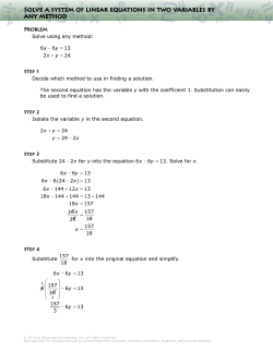 Solve a system of linear equations in two variables by any method