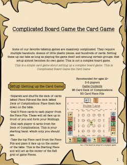 Complicated Board Game the Card Game