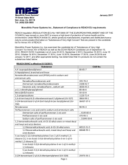 REACH EU Compliance - Monolithic Power System