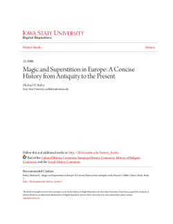 Magic and Superstition in Europe: A Concise History from Antiquity