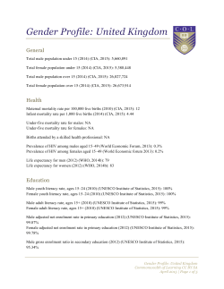 Gender Profile: United Kingdom - OAsis Home