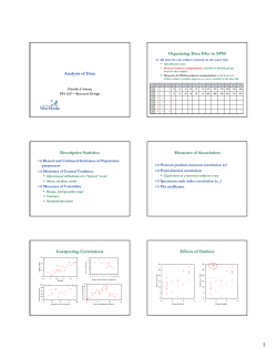 Analysis of Data Organizing Data Files in SPSS Descriptive