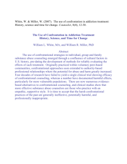 The Use of Confrontation in Addiction Treatment