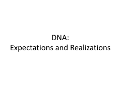 DNA: Expectations and Realizations