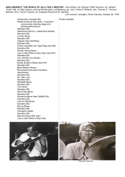 BOB GREENE`S "THE WORLD OF JELLY ROLL MORTON": Clive