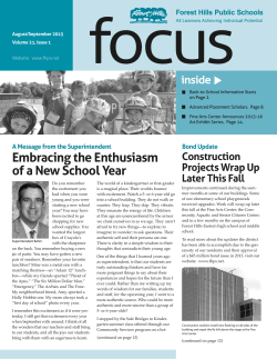August/September 2015 - Forest Hills Public Schools