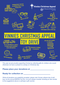 Please place your donations at Ready for collection on