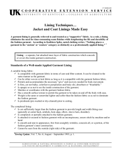 Lining Techniques&hellip; Jacket and Coat Linings Made Easy