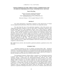 characteristics of the agricultural cooperatives and its service