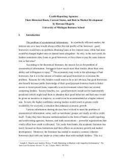 Credit-Reporting Agencies: Their Historical Roots