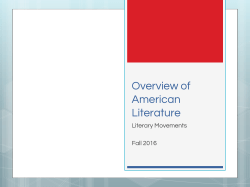 Overview of American Literature
