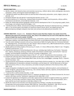 EOI &ndash; US History (1850 to present)
