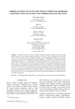IMPREGNATION OF SCOTS PINE WITH COMPOUND MODIFIER