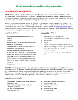 City of Verona Refuse and Recycling Information