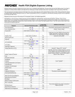 Medical Expense Listing