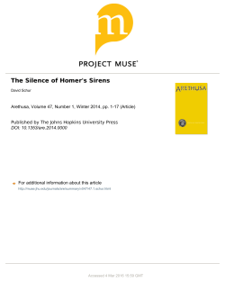 The Silence of Homer`s Sirens