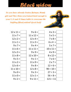 Black Widow (9, 11 and 12 times tables)
