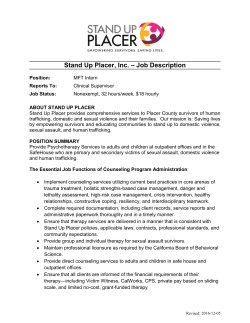 MFT Intern - Stand Up Placer