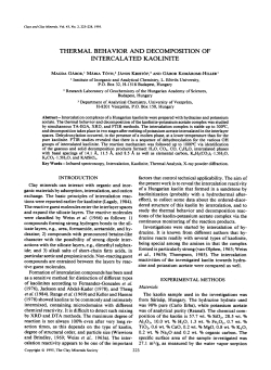 thermal behavior and decomposition