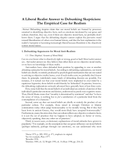 A Liberal Realist Answer to Debunking Skepticism: The