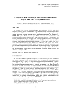 Comparison of MODIS Daily Global Fractional Snow Cover Maps at