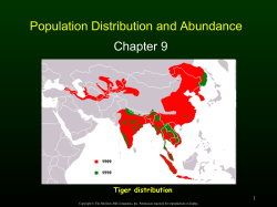 Population Distribution and Abundance Chapter 9
