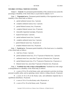 5223.0060 CENTRAL NERVOUS SYSTEM. Subpart 1. General. For