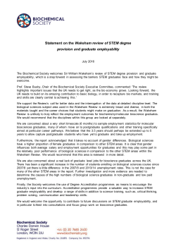 Statement - Biochemical Society