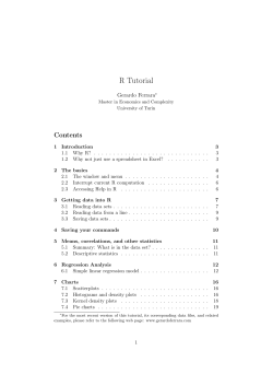 R Tutorial - Gerardo Ferrara