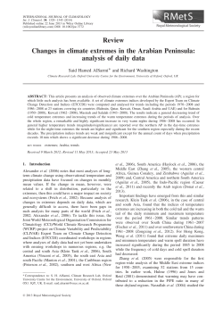 Changes in climate extremes in the Arabian Peninsula: analysis of