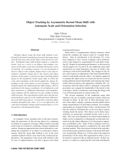 Object Tracking by Asymmetric Kernel Mean